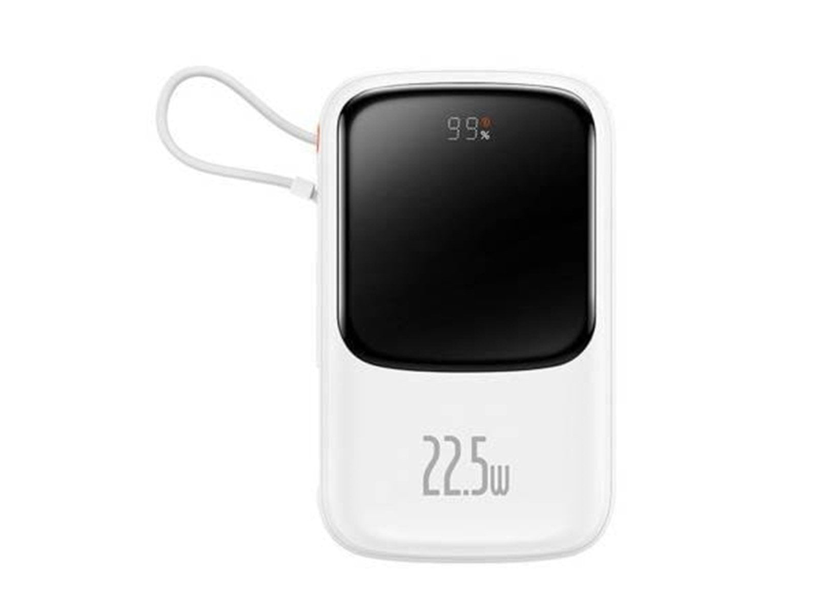 Baseus Powerbank Qpow Pro with USB-C cable USB-C USB 10000mAh 22.5W (white) Powerbank (Akku) - Weiß - 10000 mAh