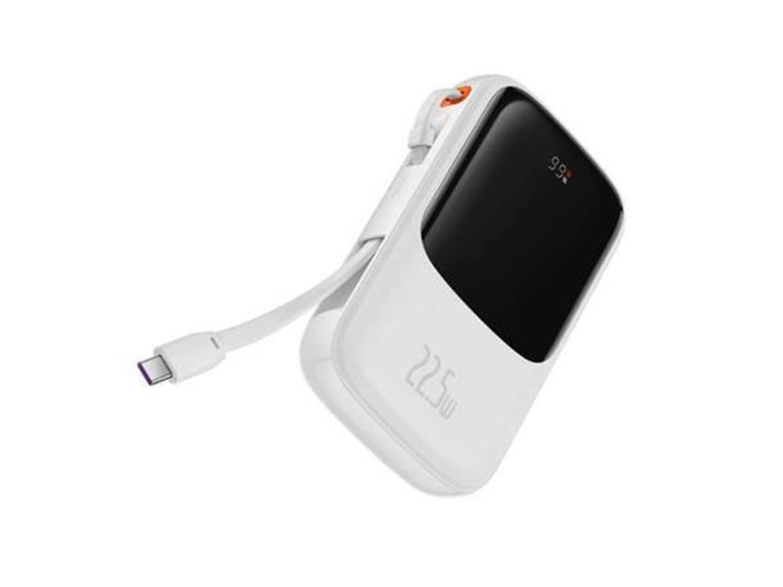 Baseus Powerbank Qpow Pro with USB-C cable USB-C USB 10000mAh 22.5W (white) Powerbank (Akku) - Weiß - 10000 mAh