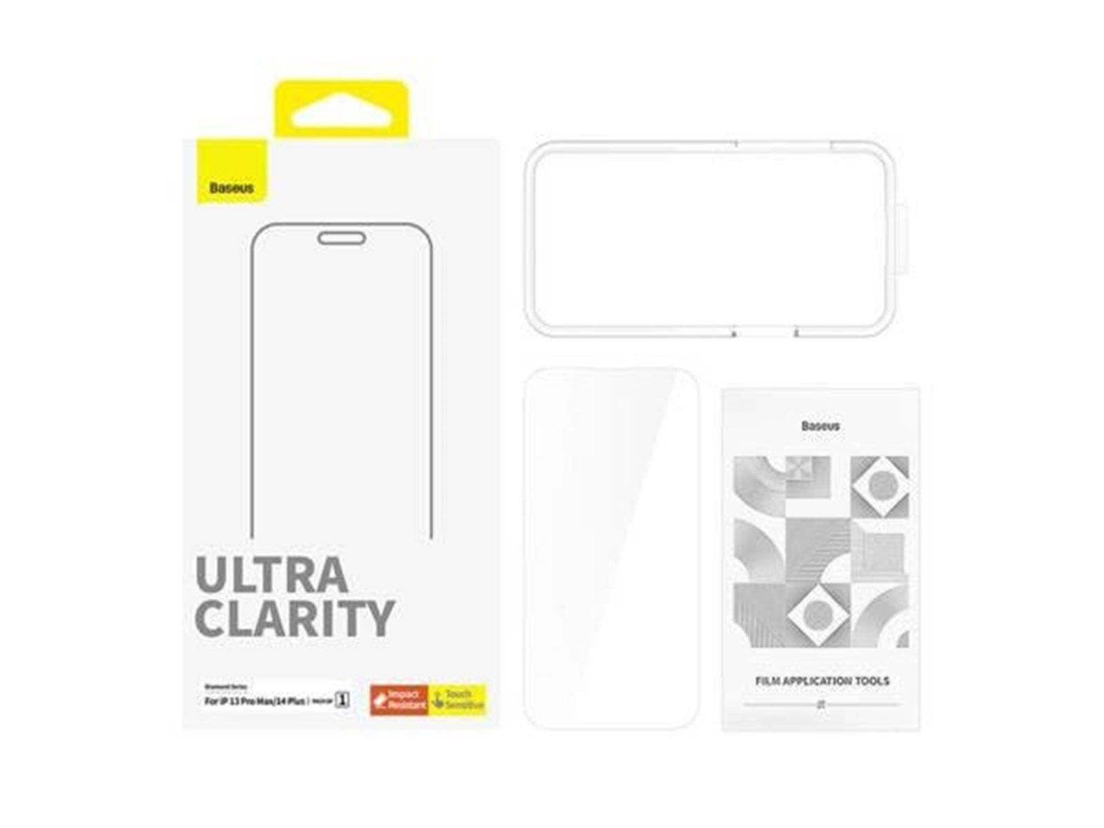 Baseus Tempered Glass screen protector  OS Diamond Series HD for Iphone 13 Pro Max/14 Plus(Clear)