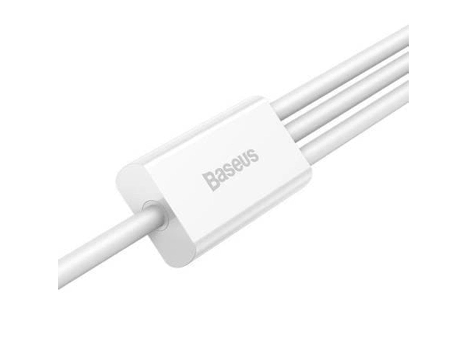 Baseus Quick Charge USB to M+L+C  Superior Data 3.5A 1m (White)