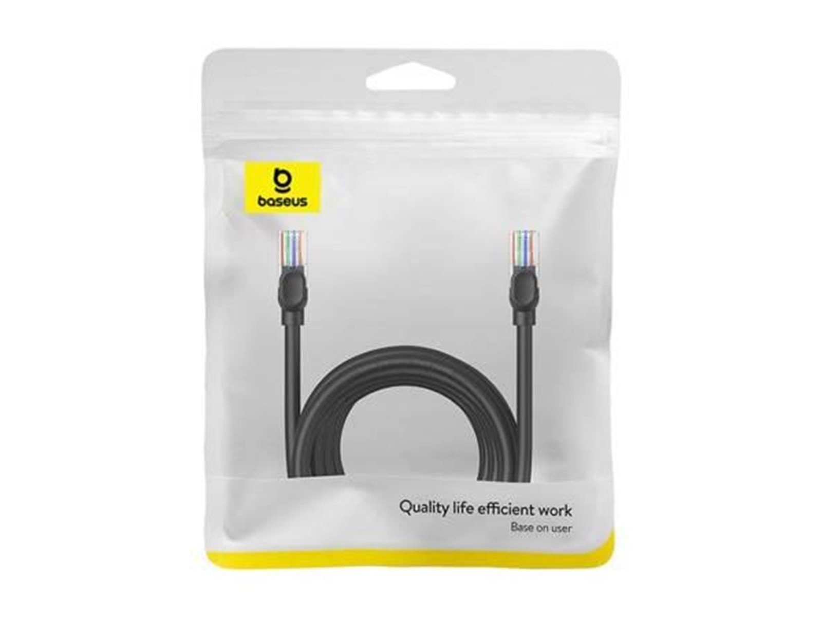 Baseus Ethernet CAT5 8m network cable (black) - Schwarz - 8 meter