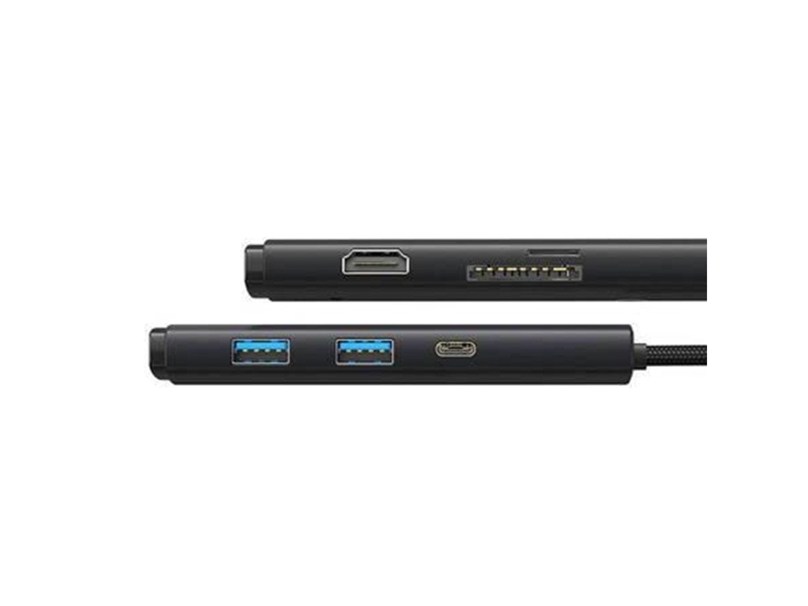 Baseus Hub OS Lite 6-Port (Type-C to HDMI+USB3.0*2+PD+SD/TF) (black) USB-Hubs - USB 3.0 - 6 - Schwarz
