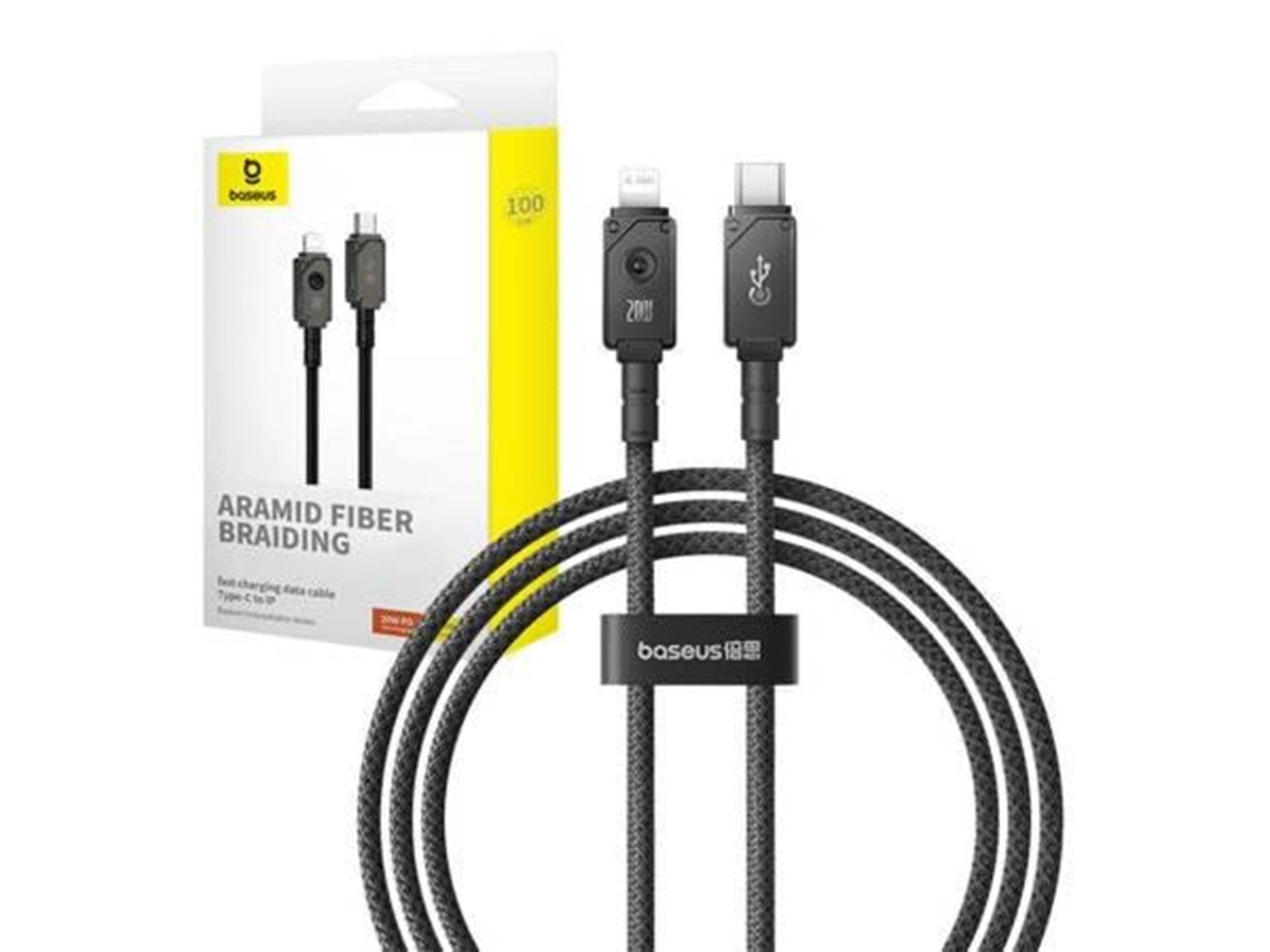 Baseus Fast Charging Cable  USB C TO IP 20A 1m (Black)