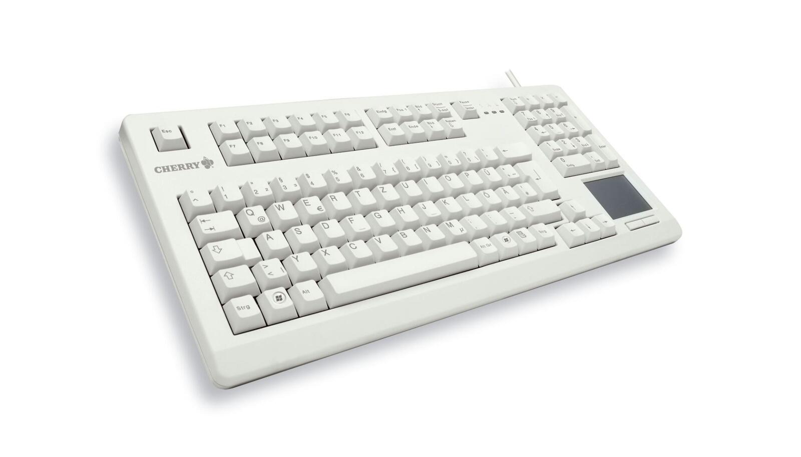 CHERRY Advanced Performance Line TouchBoard G80-11900 kabelgebundene Tastatur mit Touchpad (USB, hellgrau)
