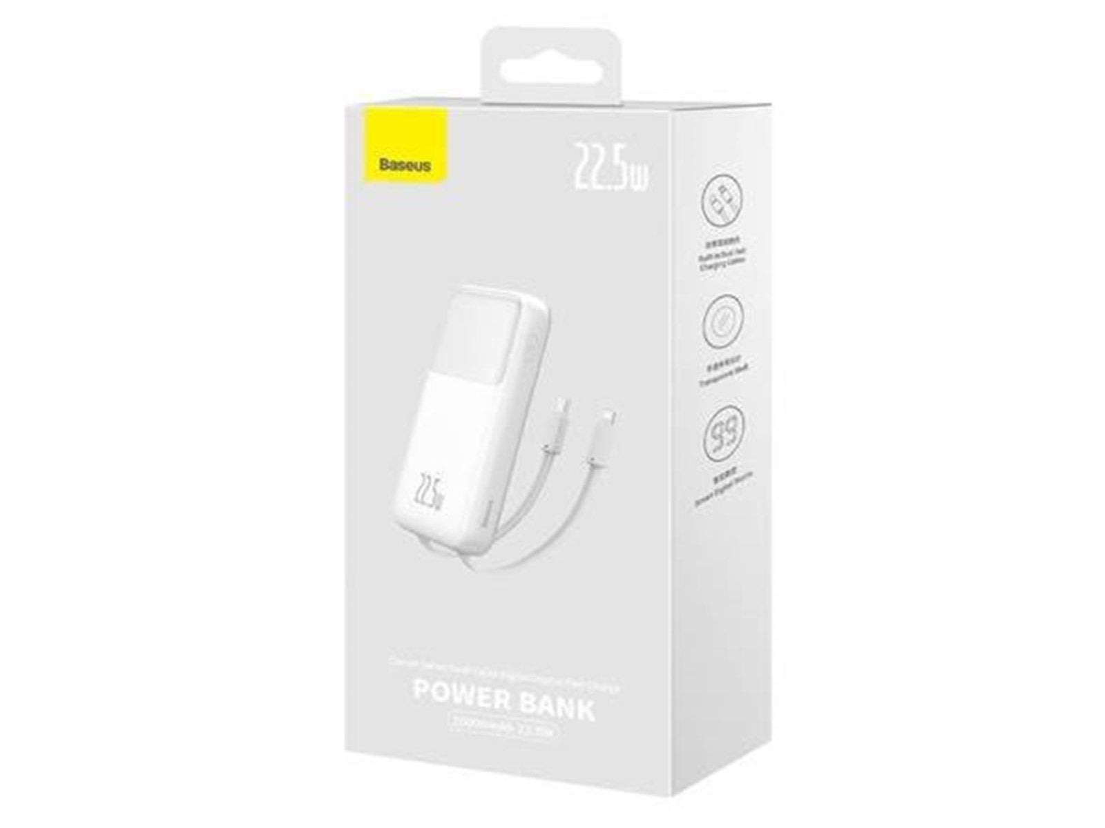 Baseus Powerbank Comet 10000mAh 22.5W (white) Powerbank (Akku) - Weiß - 10000 mAh