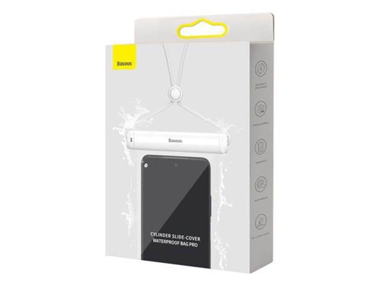 Baseus Cylinder Slide-cover waterproof smartphone bag (white)