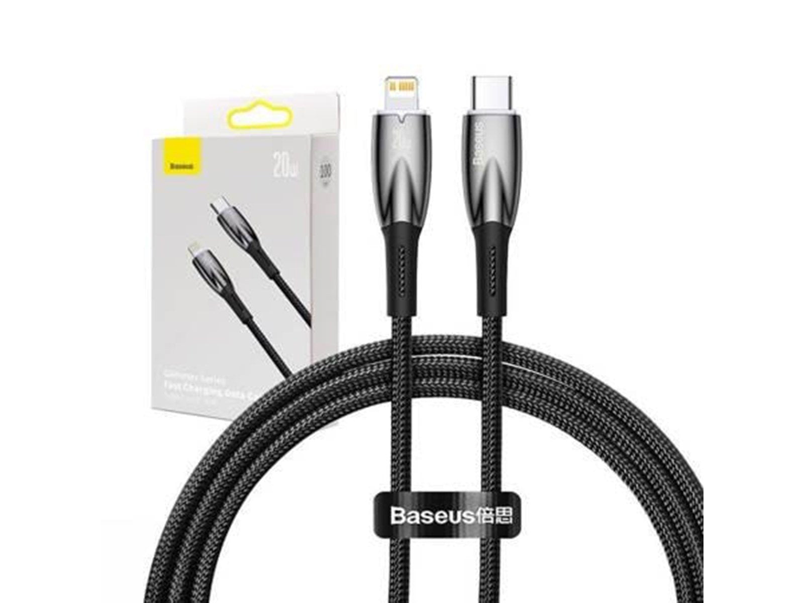 Baseus USB-C cable for Lightning  Glimmer Series 20W 1m (Black)