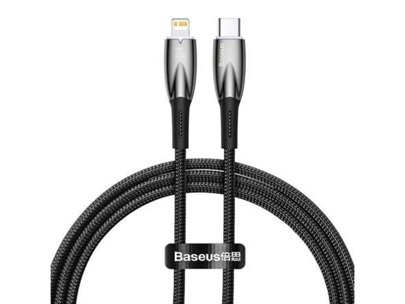 Baseus USB-C cable for Lightning  Glimmer Series 20W 1m (Black)