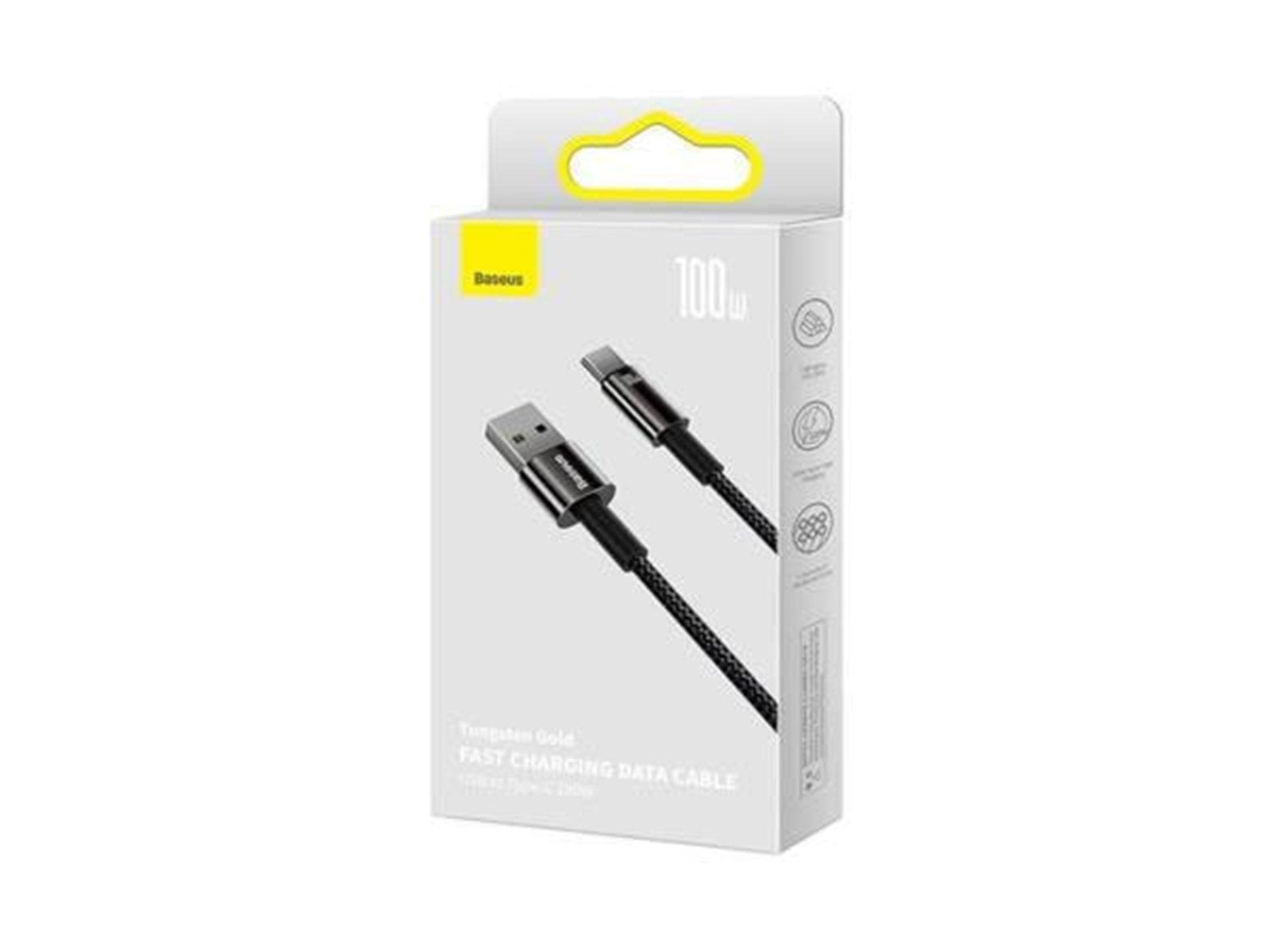 Baseus Tungsten Gold Cable USB to USB-C 100W 2m (black)