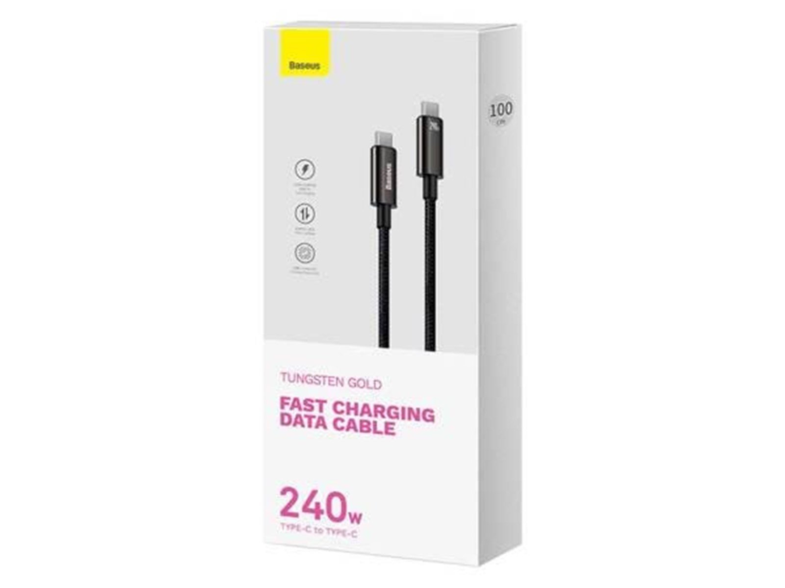 Baseus USB-C to USB-C cable  Tungsten Gold 240W 1m (black)