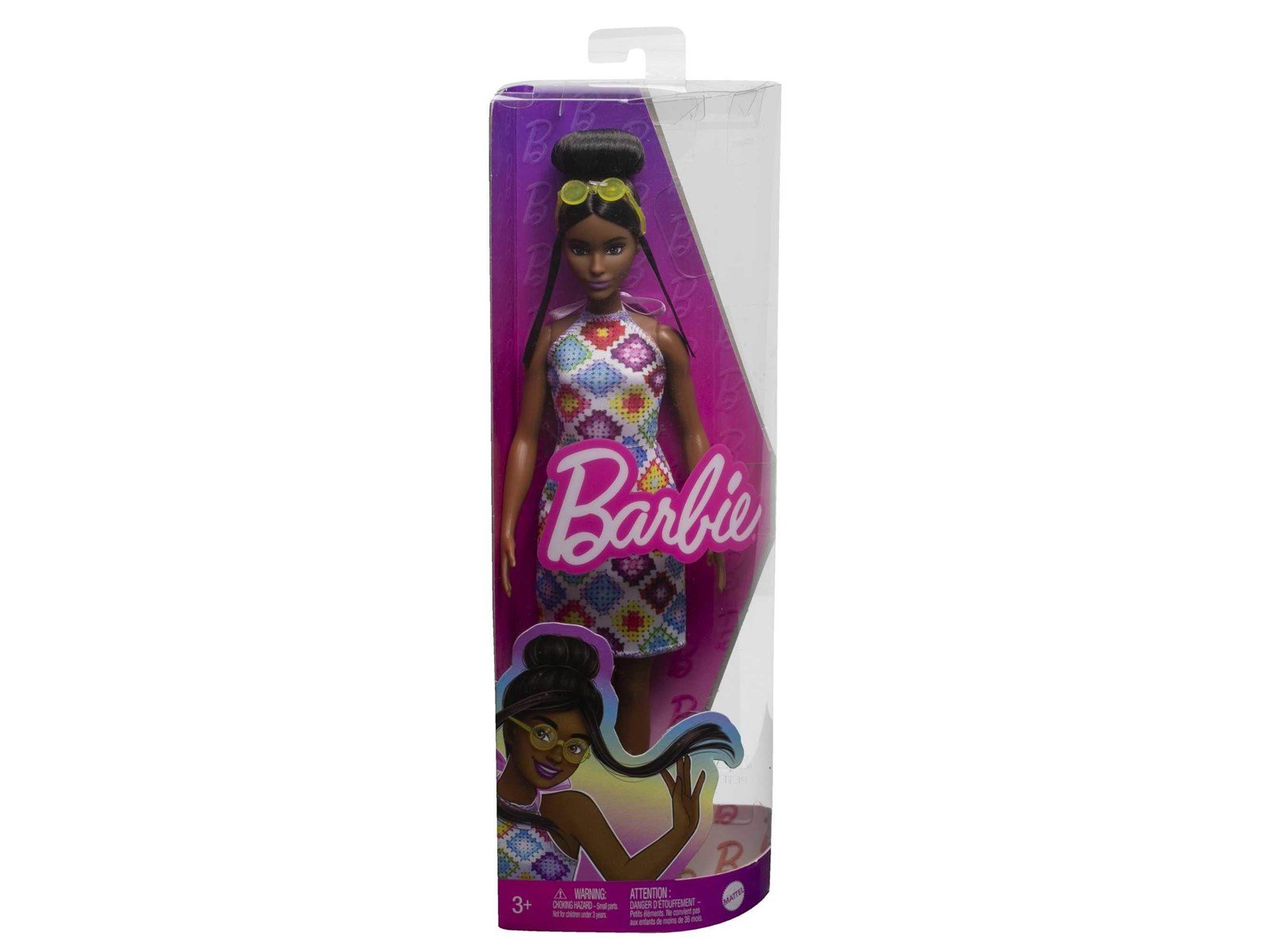 Barbie Fashionistas Doll 210 With Bun And Crochet Halter Dress 30cm