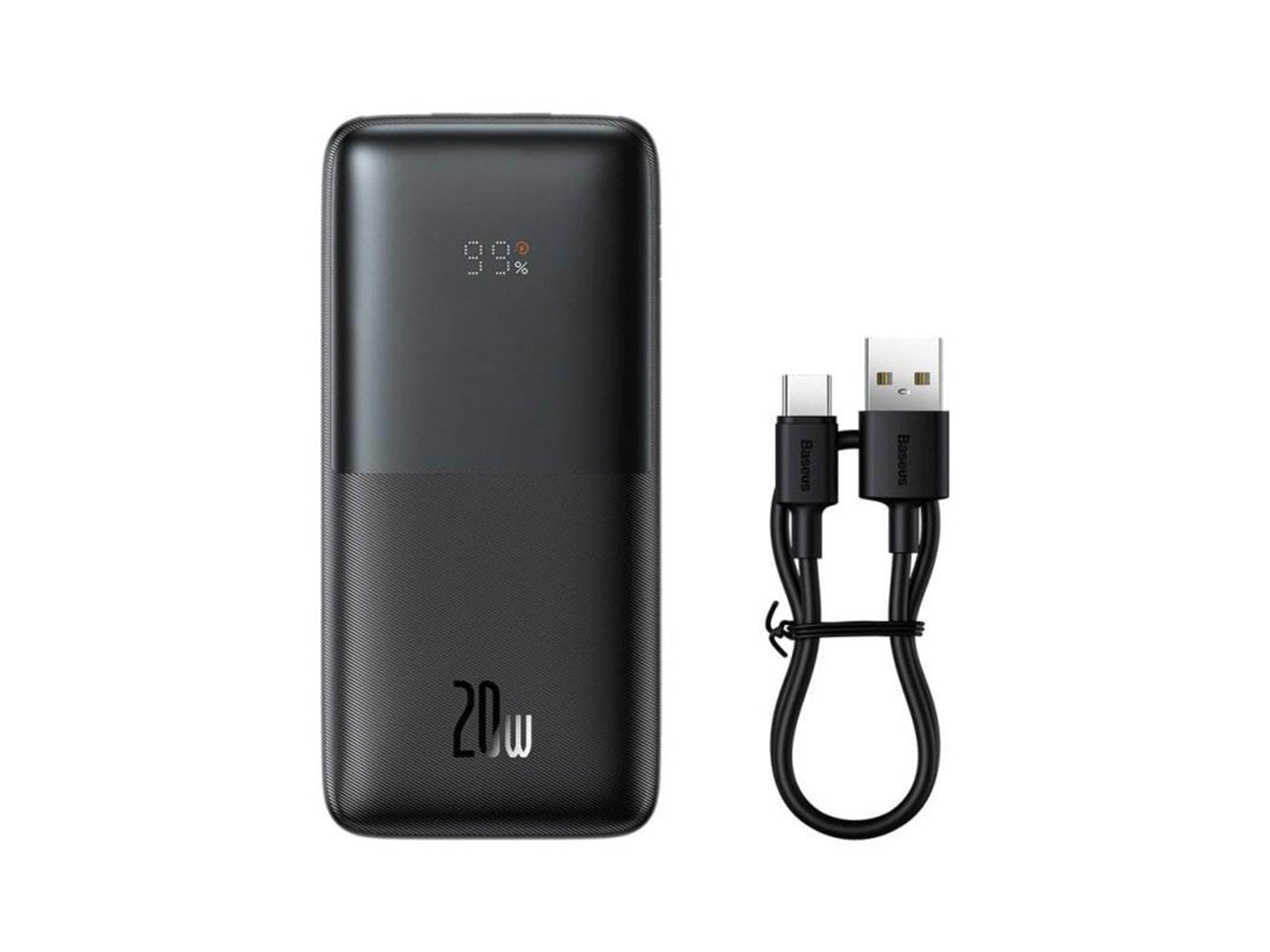 Baseus Bipow Pro 10000mAh 2xUSB USB-C 20W (black) Powerbank (Akku) - schwarz - 10000 mAh