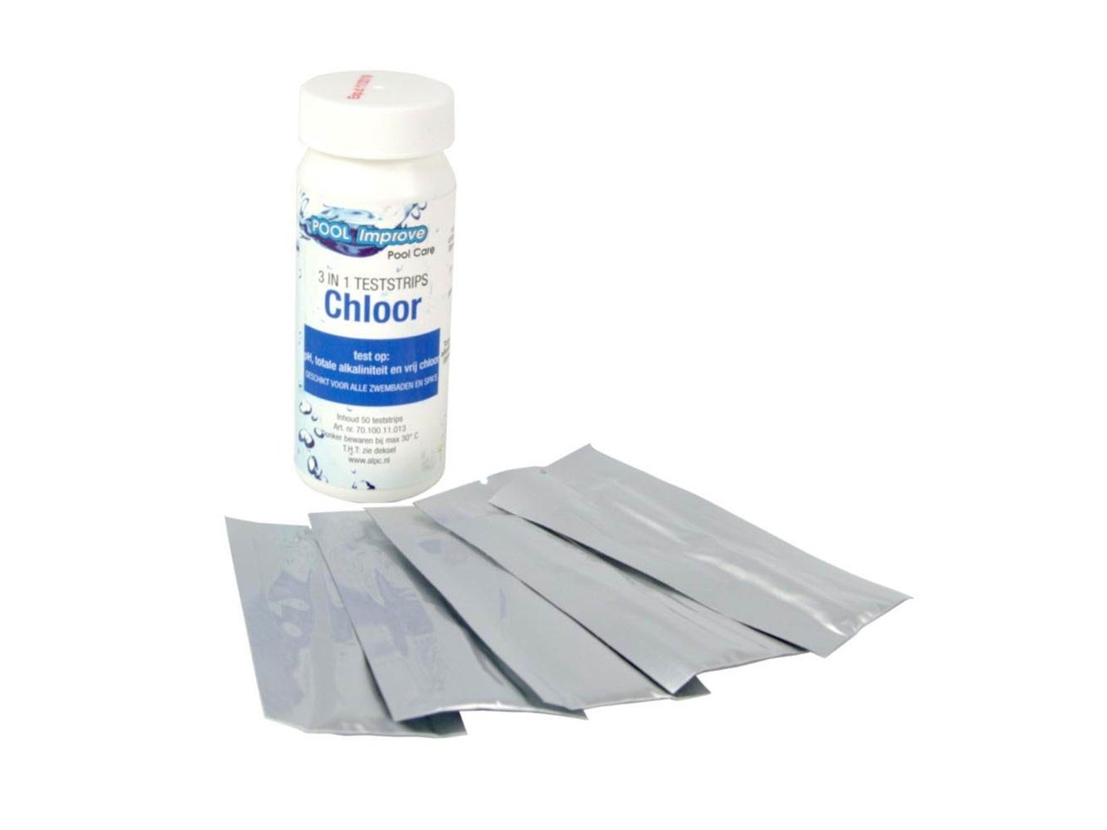 Bestway Pool Improve 3in1 Test Strips pH/Alkalinity/Chlorine 50 pcs.