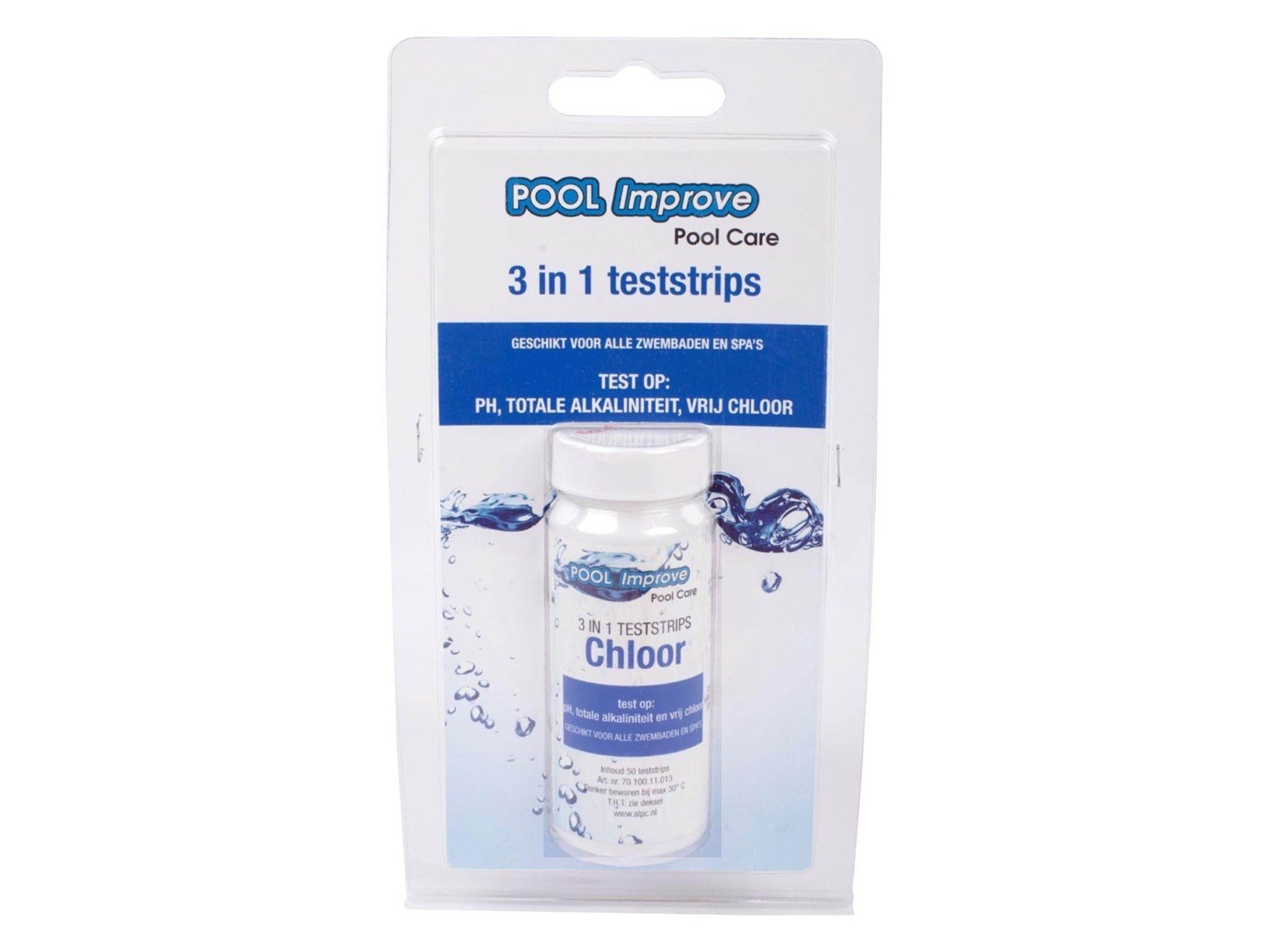 Bestway Pool Improve 3in1 Test Strips pH/Alkalinity/Chlorine 50 pcs.
