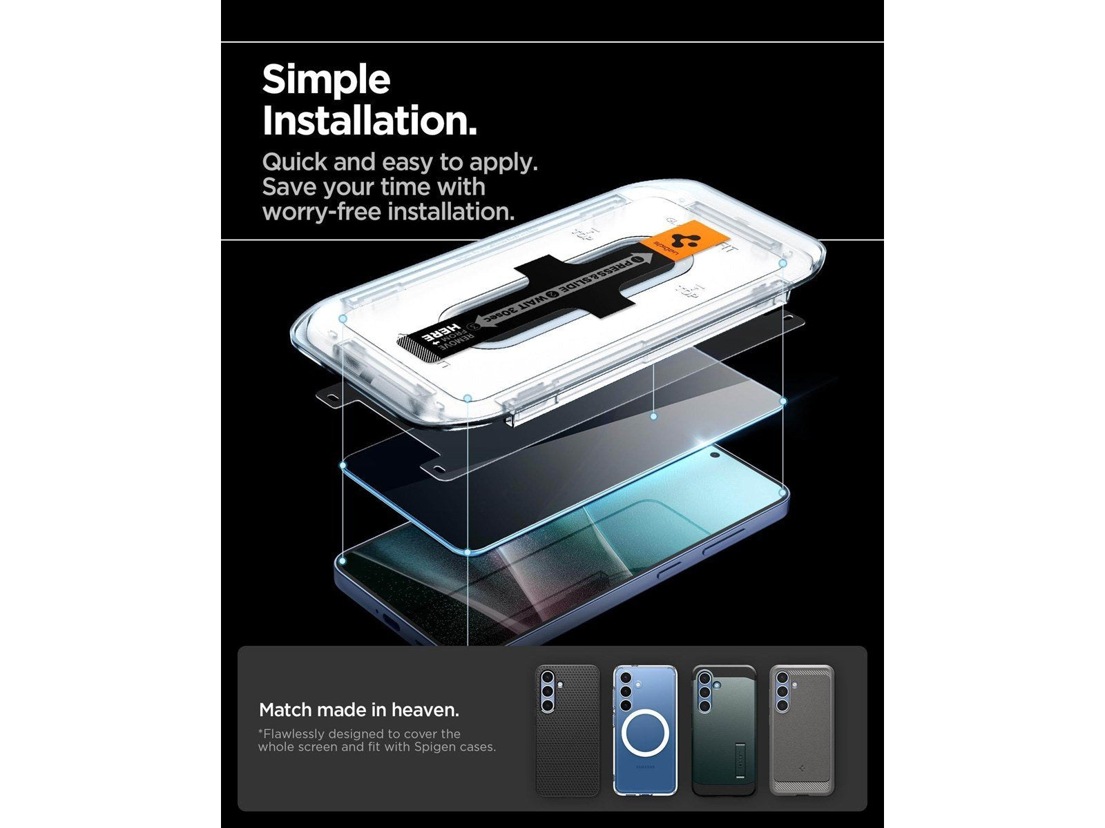 Spigen Glass tR EZ Fit HD (Privacy) 2 Pack - Samsung Galaxy S25/S24