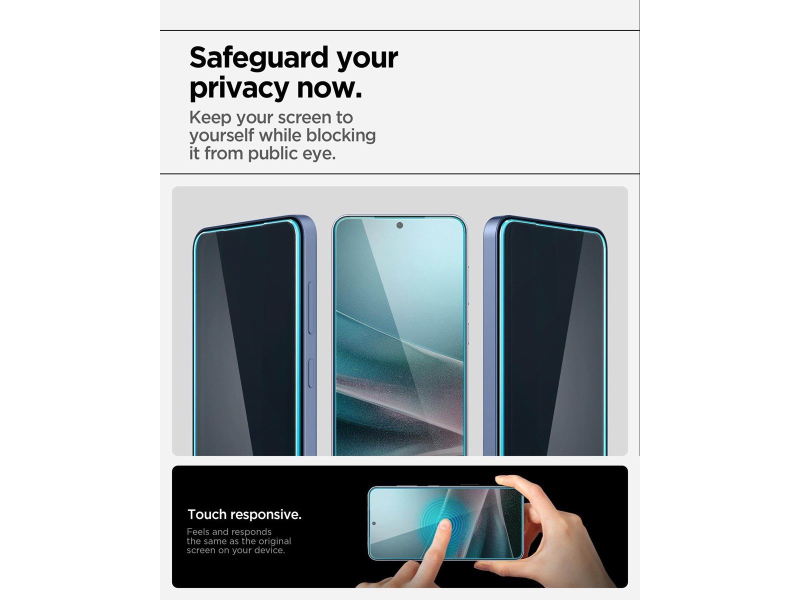 Spigen Glass tR EZ Fit HD (Privacy) 2 Pack - Samsung Galaxy S25/S24