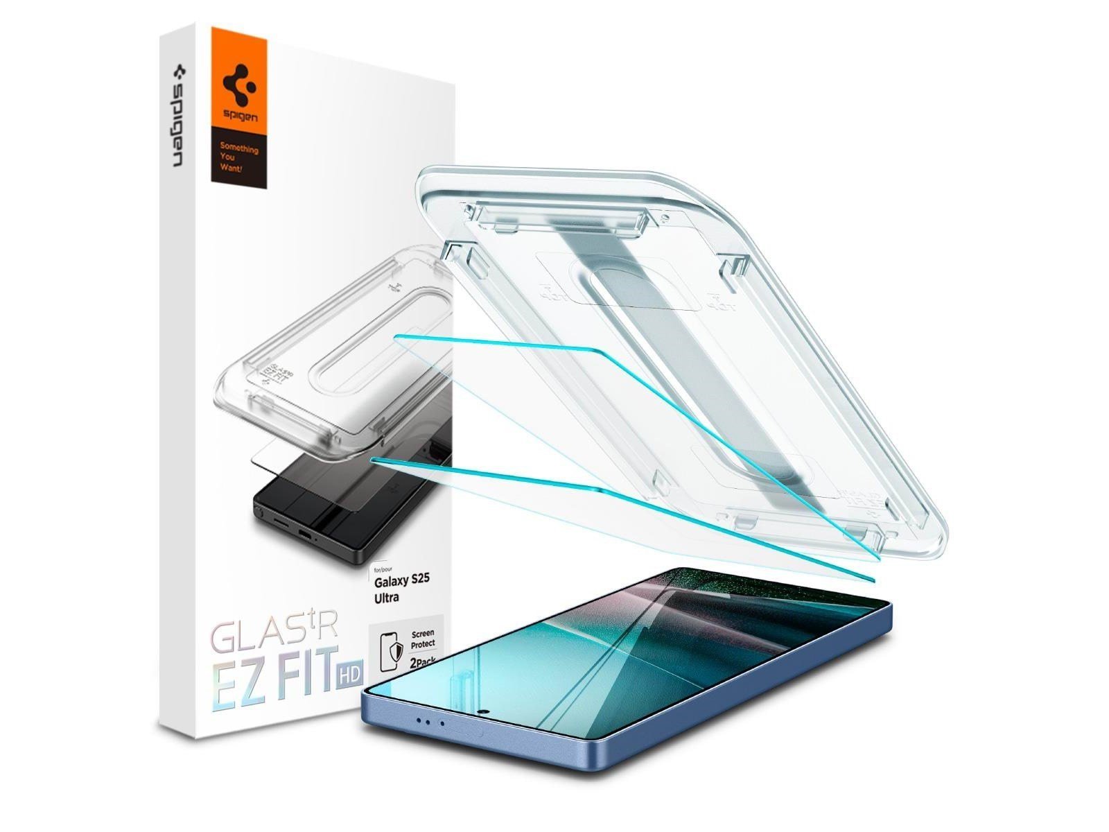 Spigen Glass tR EZ Fit HD 2 Pack - transparency - Samsung Galaxy S25 Ultra