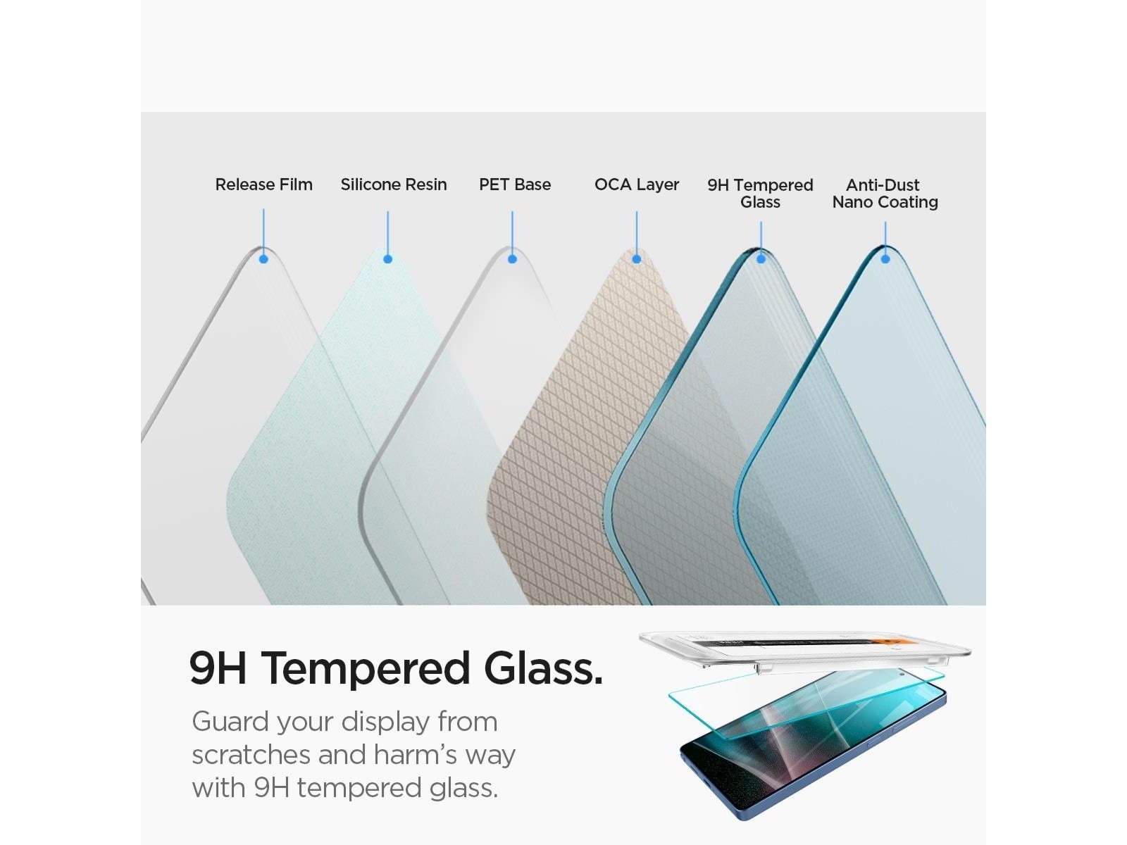 Spigen Glass tR EZ Fit HD 2 Pack - transparency - Samsung Galaxy S25 Ultra