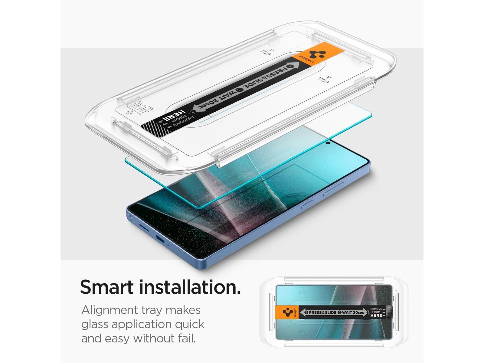 Spigen Glass tR EZ Fit HD 2 Pack - transparency - Samsung Galaxy S25 Ultra