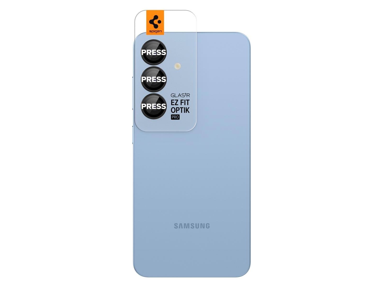 Spigen Glass tR EZ Fit Optik Pro HD 2 Pack - Black - Samsung Galaxy S25