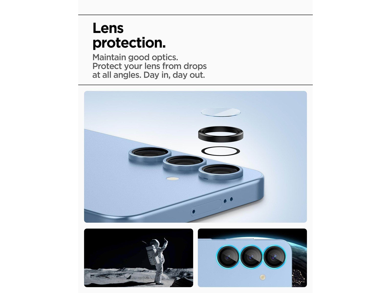 Spigen Glass tR EZ Fit Optik Pro HD 2 Pack - Black - Samsung Galaxy S25