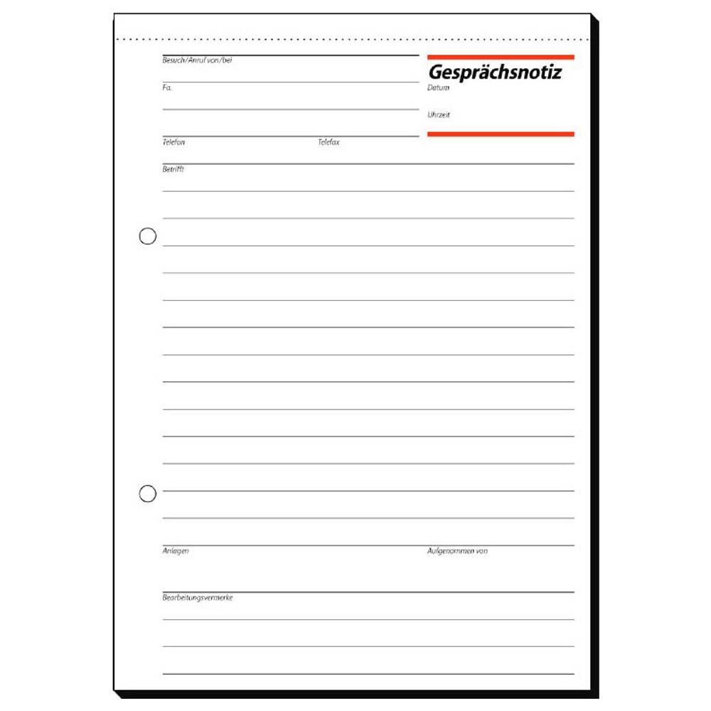 sigel Gesprächsnotiz Formularbuch GE515