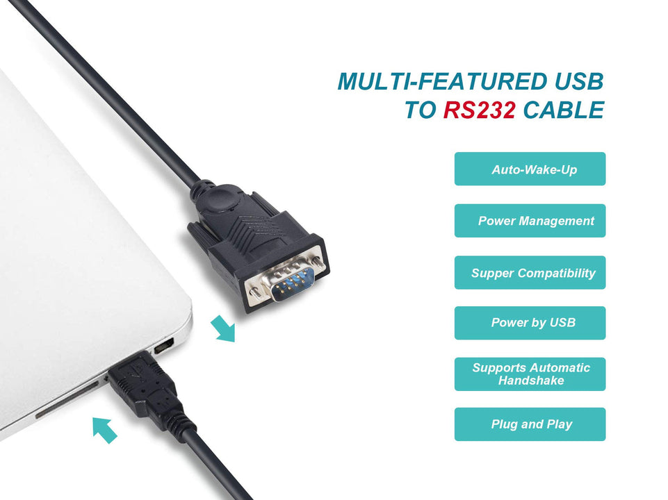 Equip Adapter USB-A -> Seriell RS232-DB9      St/St 1.50m sw