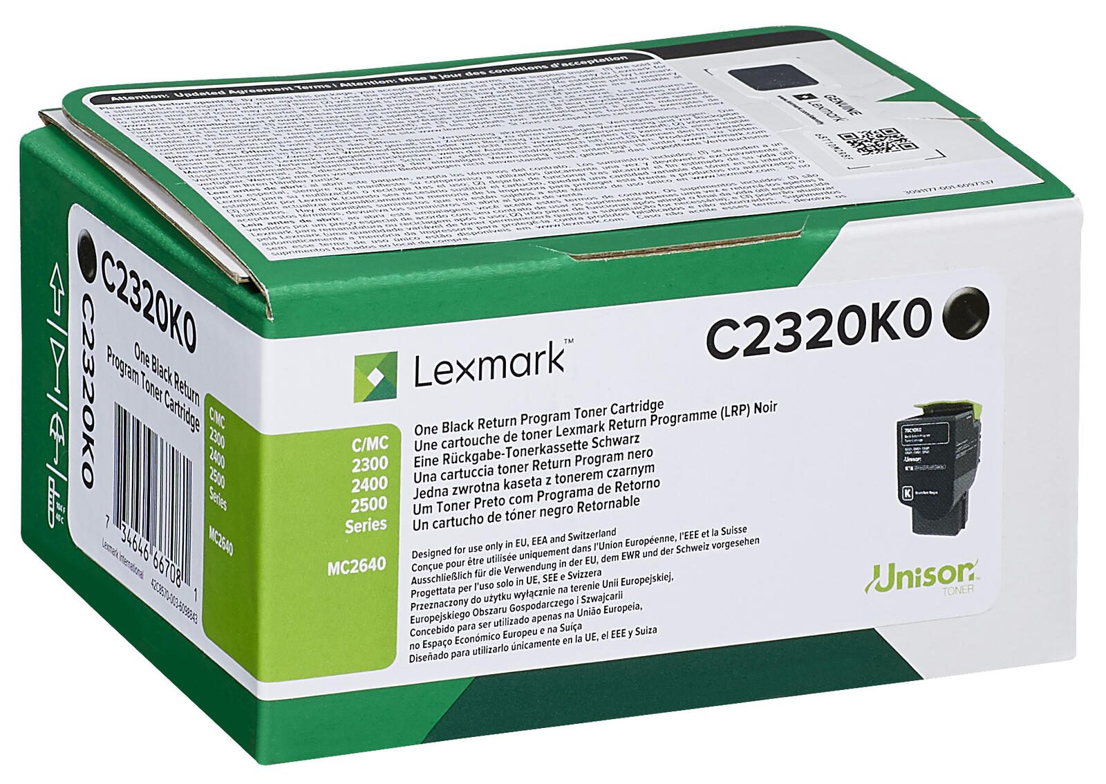 Lexmark Original Toner - schwarz (C2320K0) für C2325dw, C2425dw, C2535dw, MC2325adw, MC2425adw, MC2535adwe