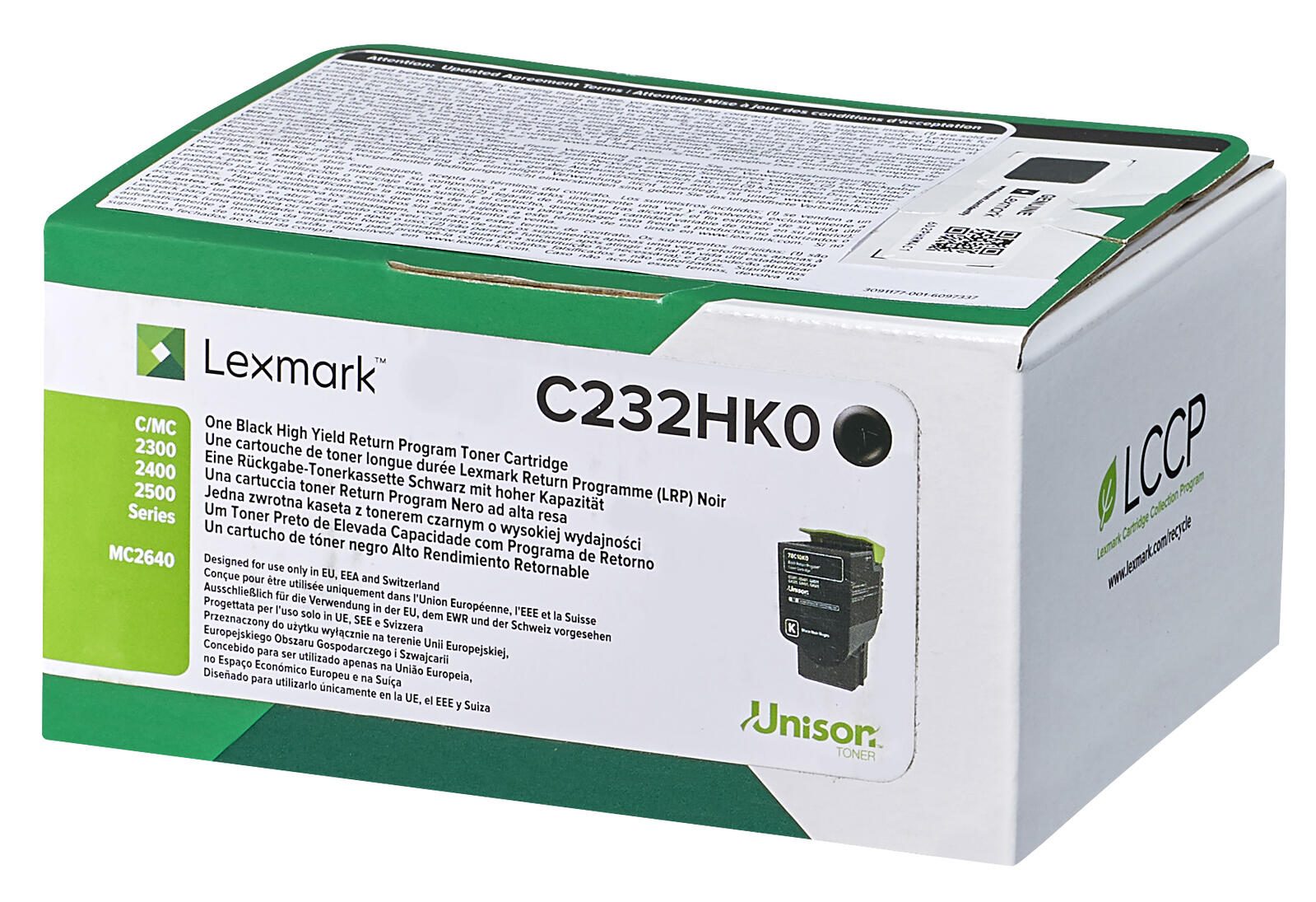Lexmark Original Toner - schwarz (C232HK0) für C2325dw, C2425dw, C2535dw, MC2325adw, MC2425adw, MC2535adwe