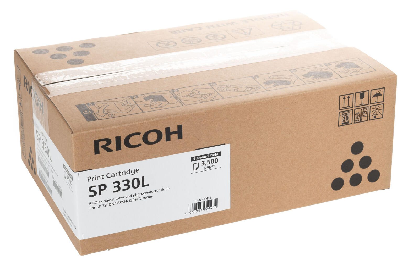 Ricoh SP 330L Tonerpatrone schwarz bis zu 3.500 Seiten (408278) für SP 330DN, SP 330SFN, SP 330SN
