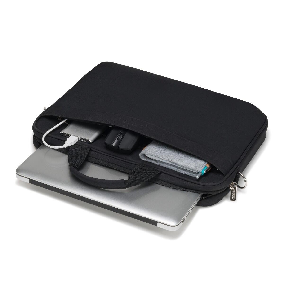 DICOTA Top Traveller Wireless Mouse Kit 39,6 cm (15.6') Notebook-Tasche inkl. optische Funkmaus, schwarz