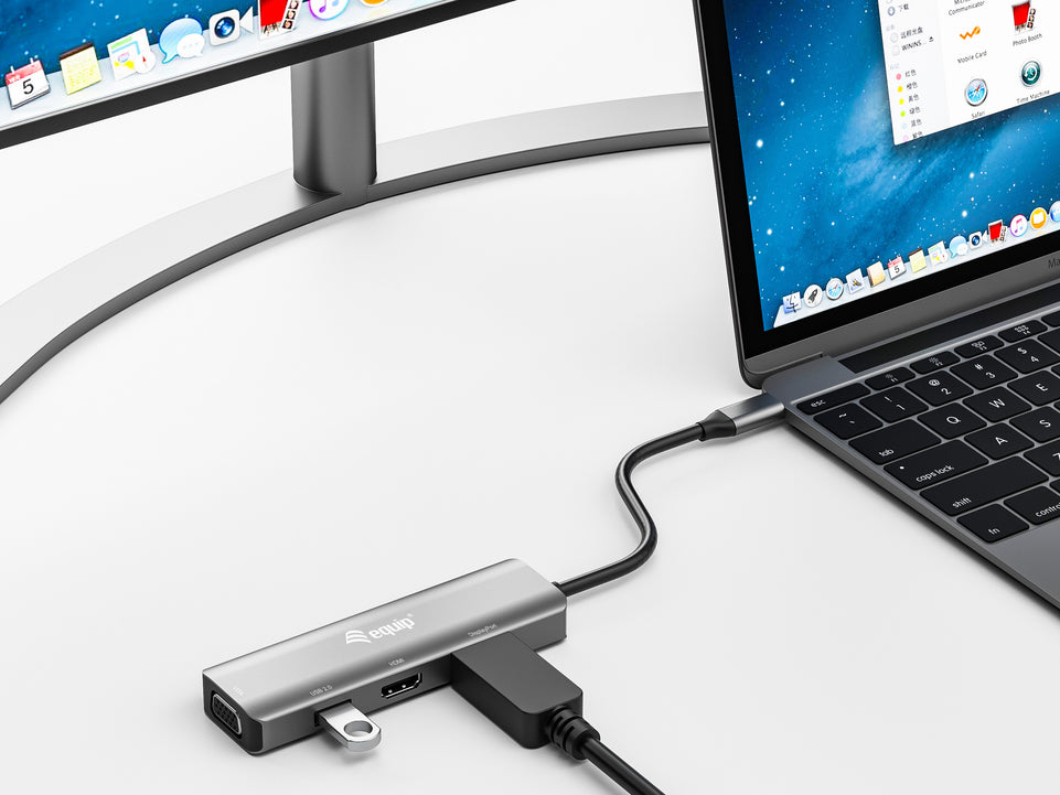 Adaptateur d'équipement USB-C -&gt; HDMI/DisplayPort/VGA 4K/1080P/60Hz gr