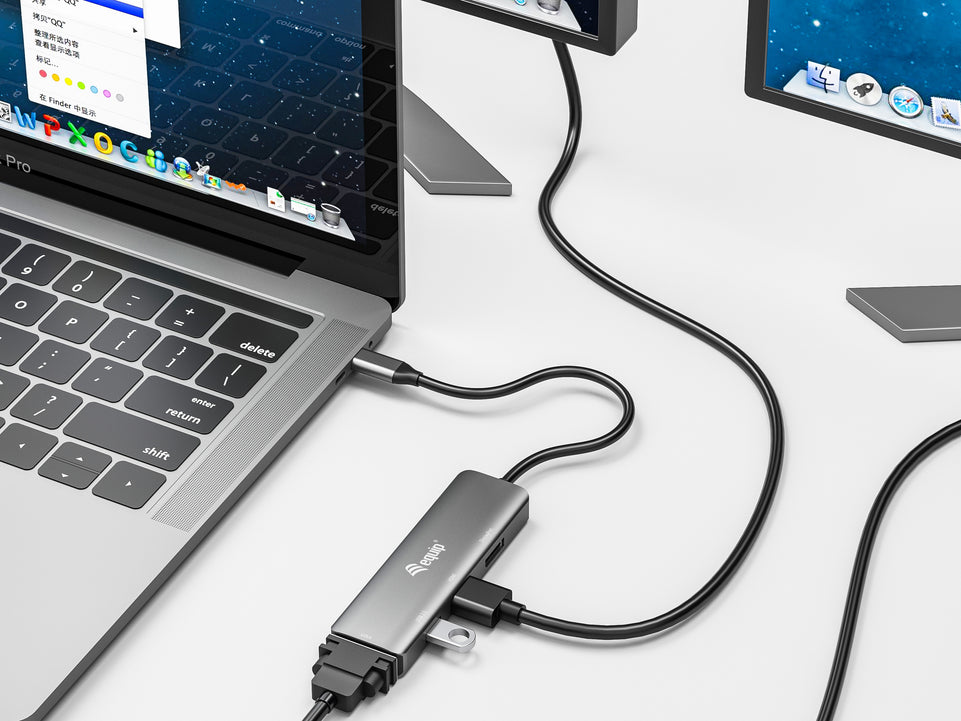 Adaptateur d'équipement USB-C -&gt; HDMI/DisplayPort/VGA 4K/1080P/60Hz gr