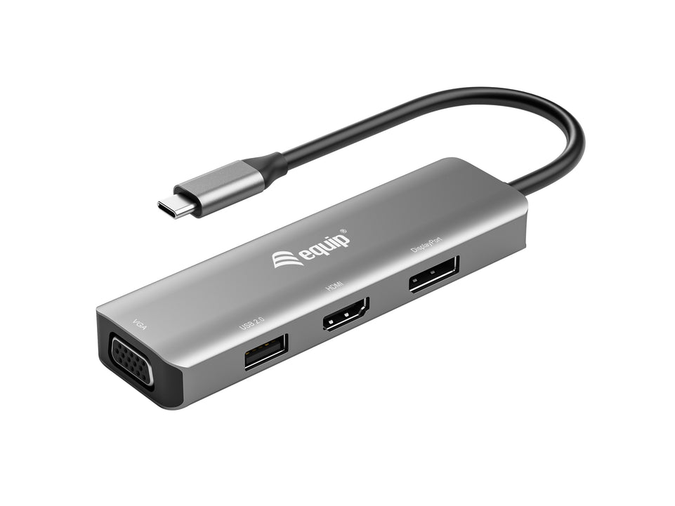 Adaptateur d'équipement USB-C -&gt; HDMI/DisplayPort/VGA 4K/1080P/60Hz gr