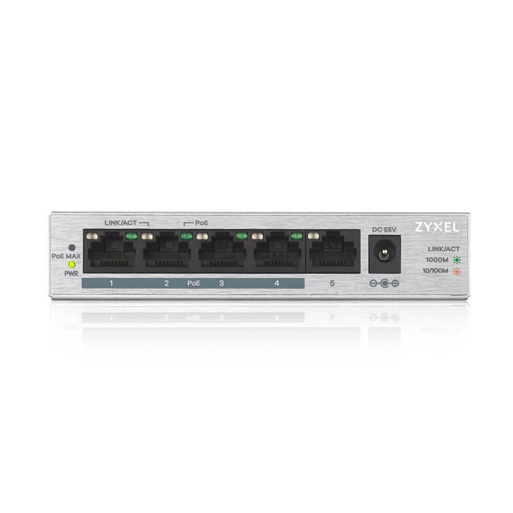 Zyxel Switch 5-Port Gigabit Ethernet PoE+ 60W unmanaged