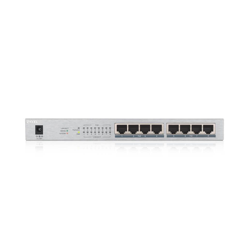 Zyxel Switch 8-Port Gigabit Ethernet PoE+ 60W unmanaged