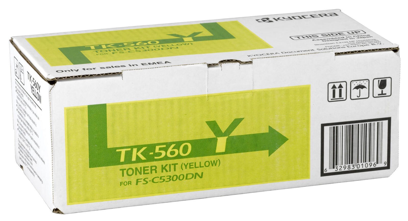 Kyocera Original TK-560Y Toner gelb 10.000 Seiten (1T02HNAEU0) für ECOSYS P6030cdn, FS-C5300DN, C5350DN