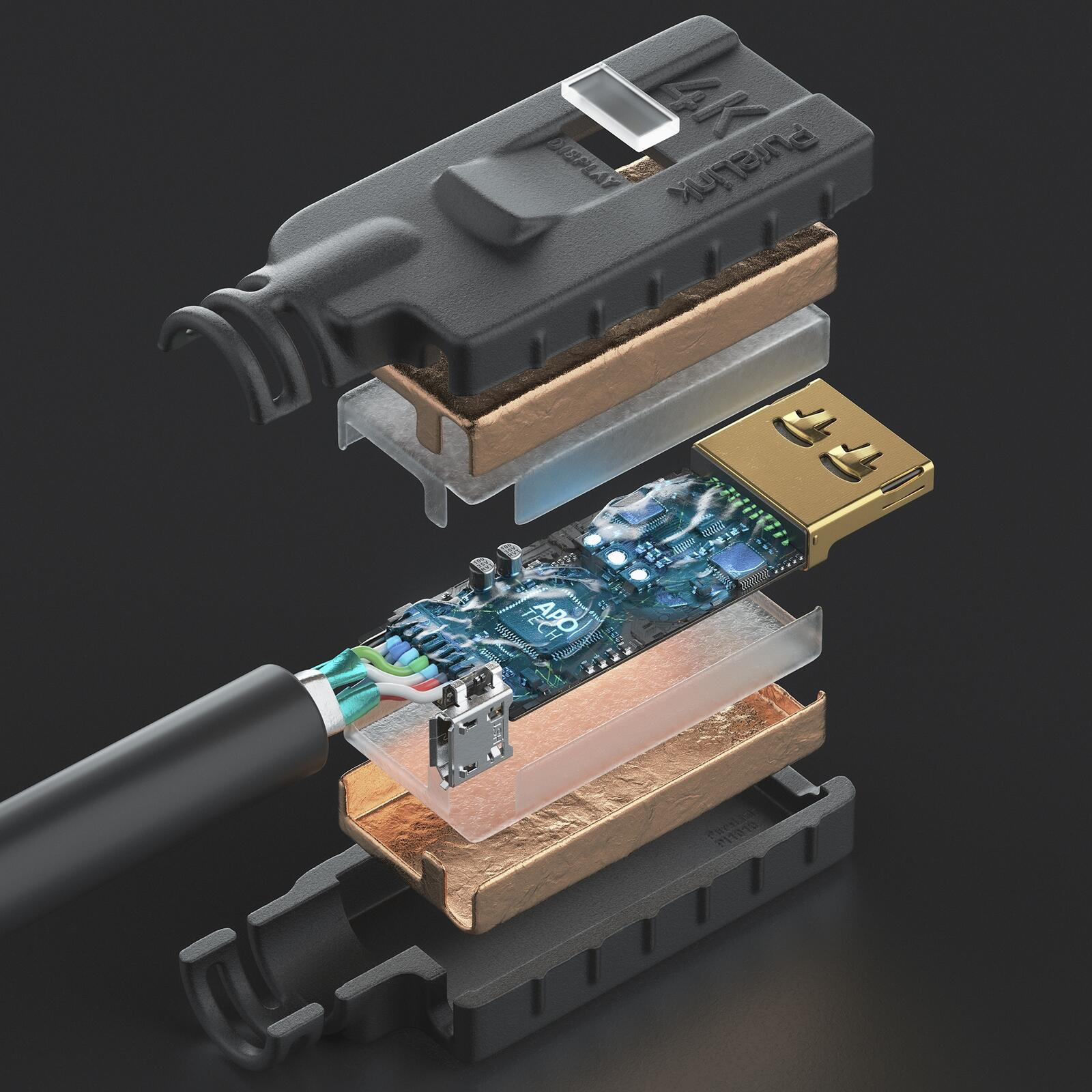 PureLink HDMI Kabel Aktiv 18Gbps - PureInstall 12,5m