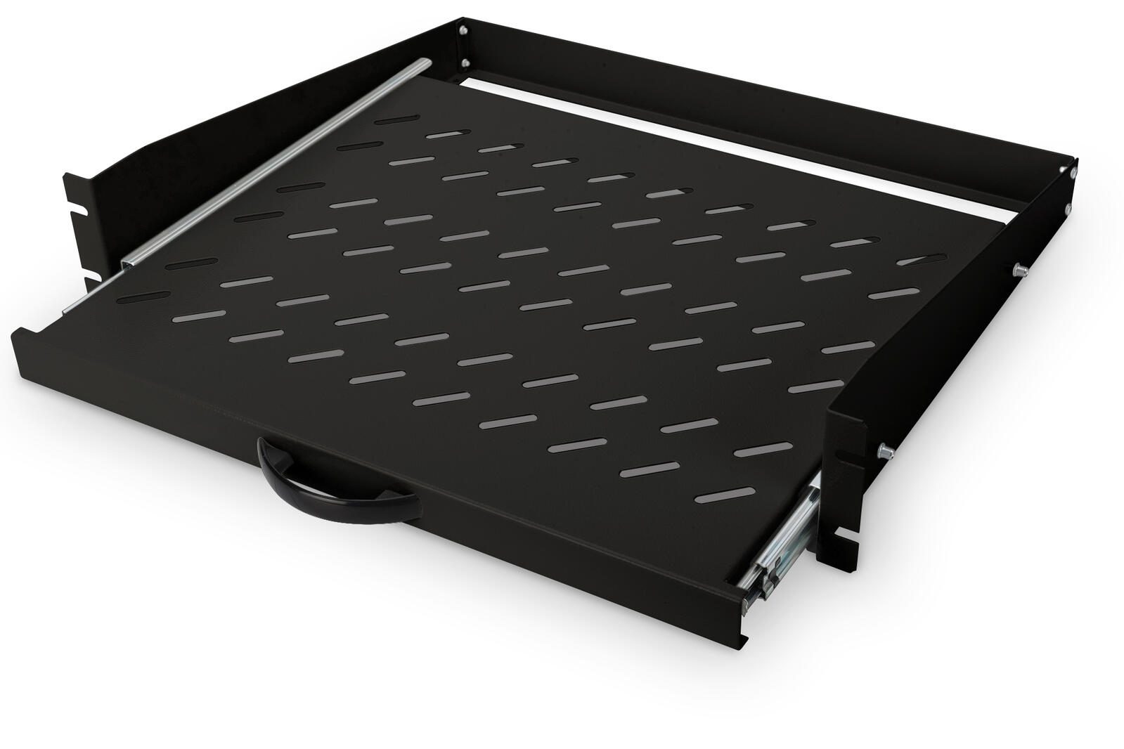 Digitus Fachboden 19'-Schränke ausziehbar ab 450mm Tiefe bis 30kg 2HE RAL9005 schwarz