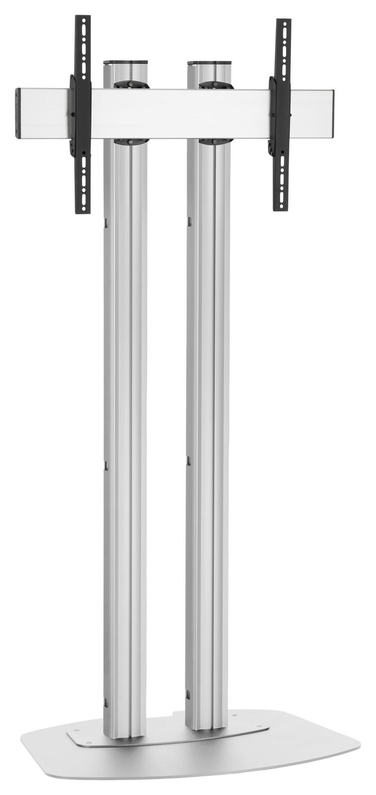Vogel's FD2084 TV-Standfuß bis 165 cm (65') doppel Profil, Höhe 200 cm, max. 120 kg, Vesa max. 800 x 400, silber-schwarz