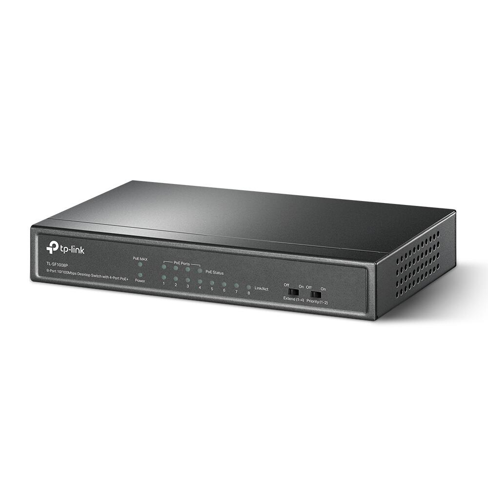 TP-LINK TL-SF1008P 8-Port 10/100Mbps Desktop Switch mit 4-Port PoE+