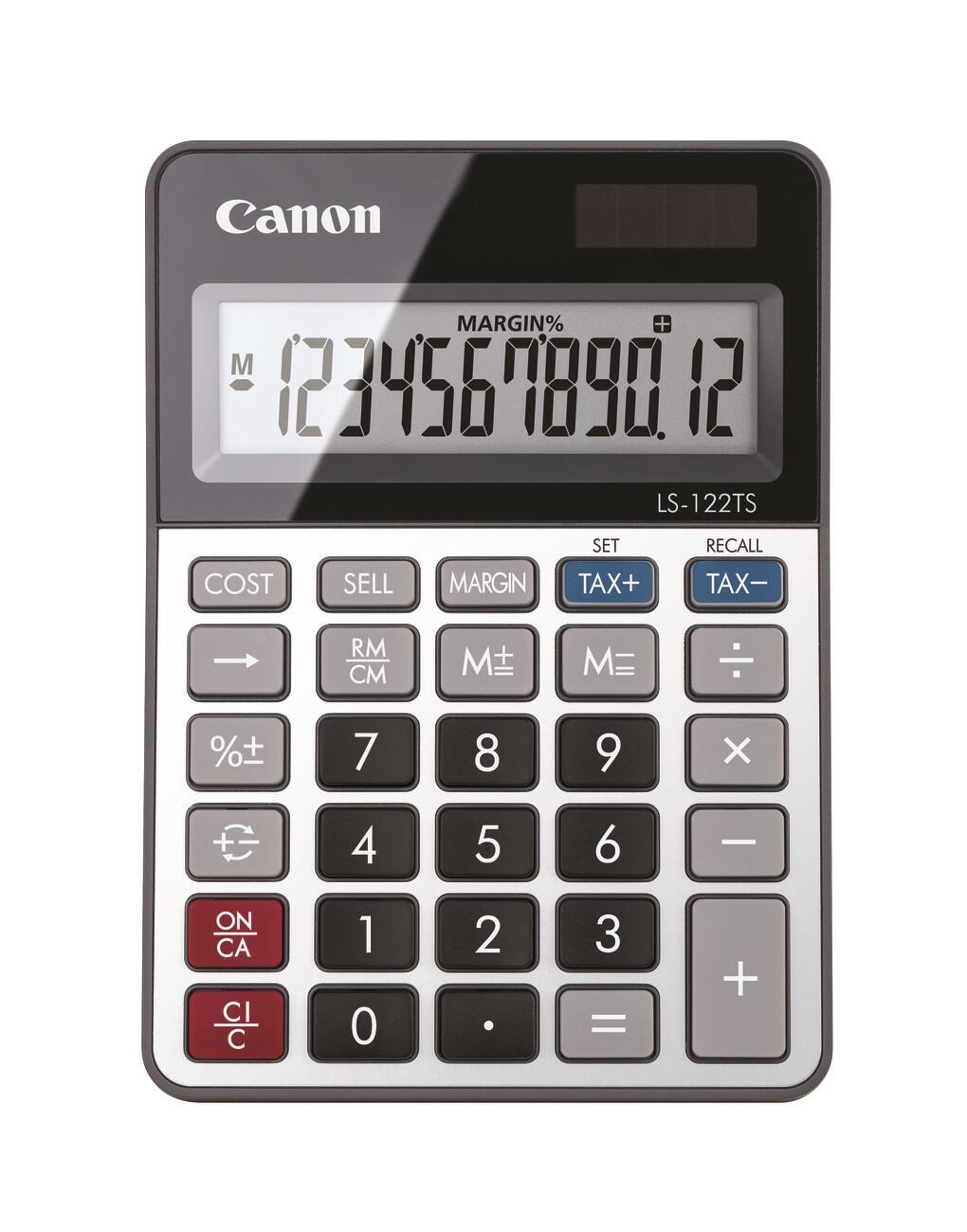 Canon LS-122TS Basisrechner 12 Stellen Solarpanel & Batterie