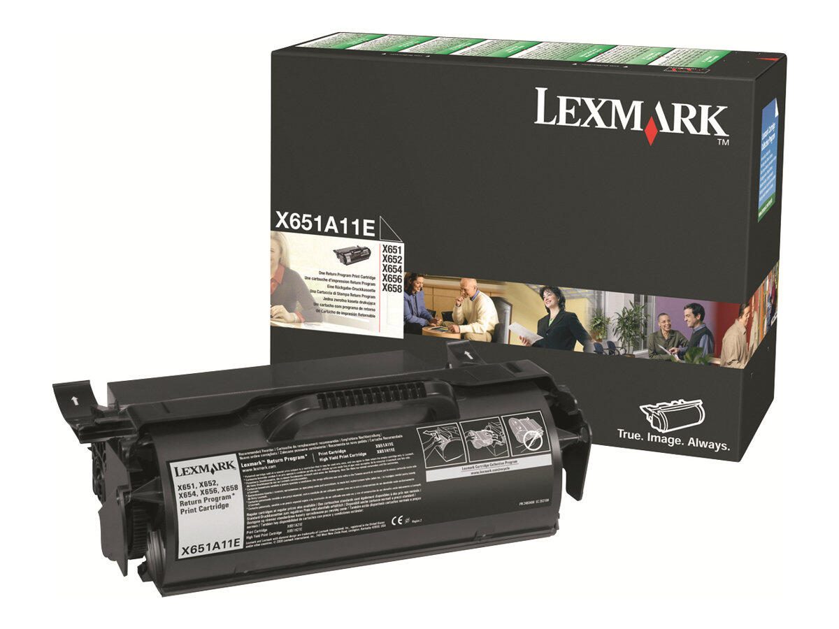 Lexmark Original Toner schwarz 7.000 Seiten (X651A11E) für X651de, X652de, X654de, X656dte, X658dfe/dme/dtfe/dtme
