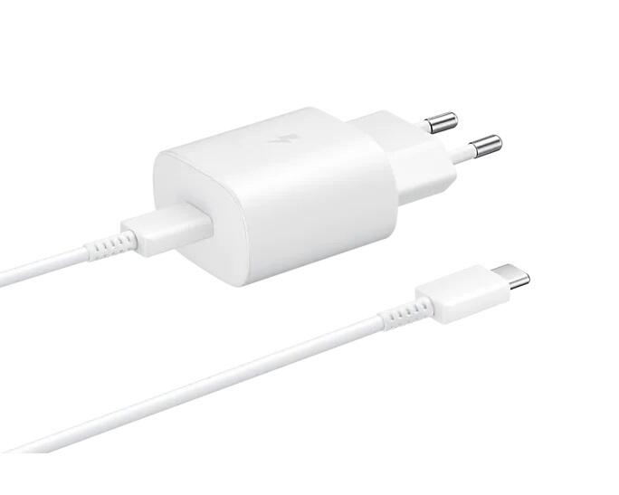 Samsung Schnellladegerät White - Bulkware (25W, 1m, USB-C)