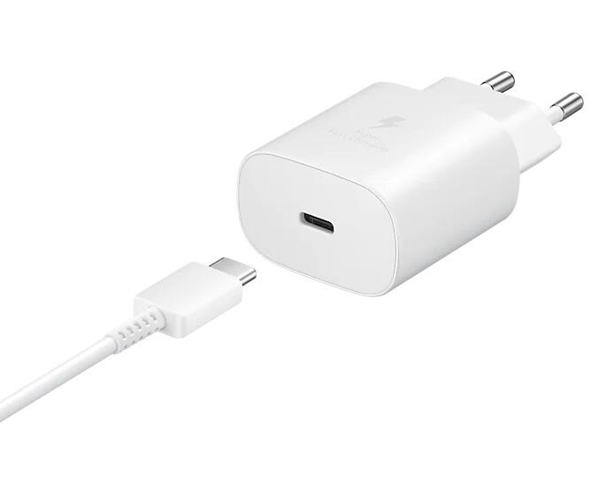 Samsung Schnellladegerät White - Bulkware (25W, 1m, USB-C)