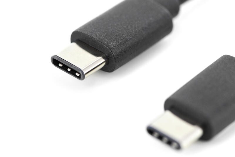 DIGITUS USB Type-C Anschlusskabel, Type-C 3A, 480MB, Version 2m schwarz