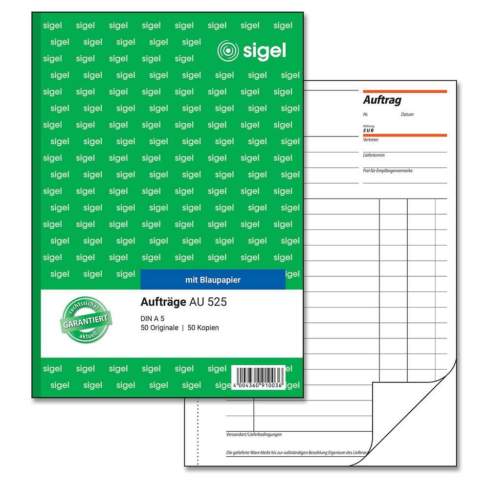 sigel Auftrag Formularbuch AU525 - 2 x 50 Blatt