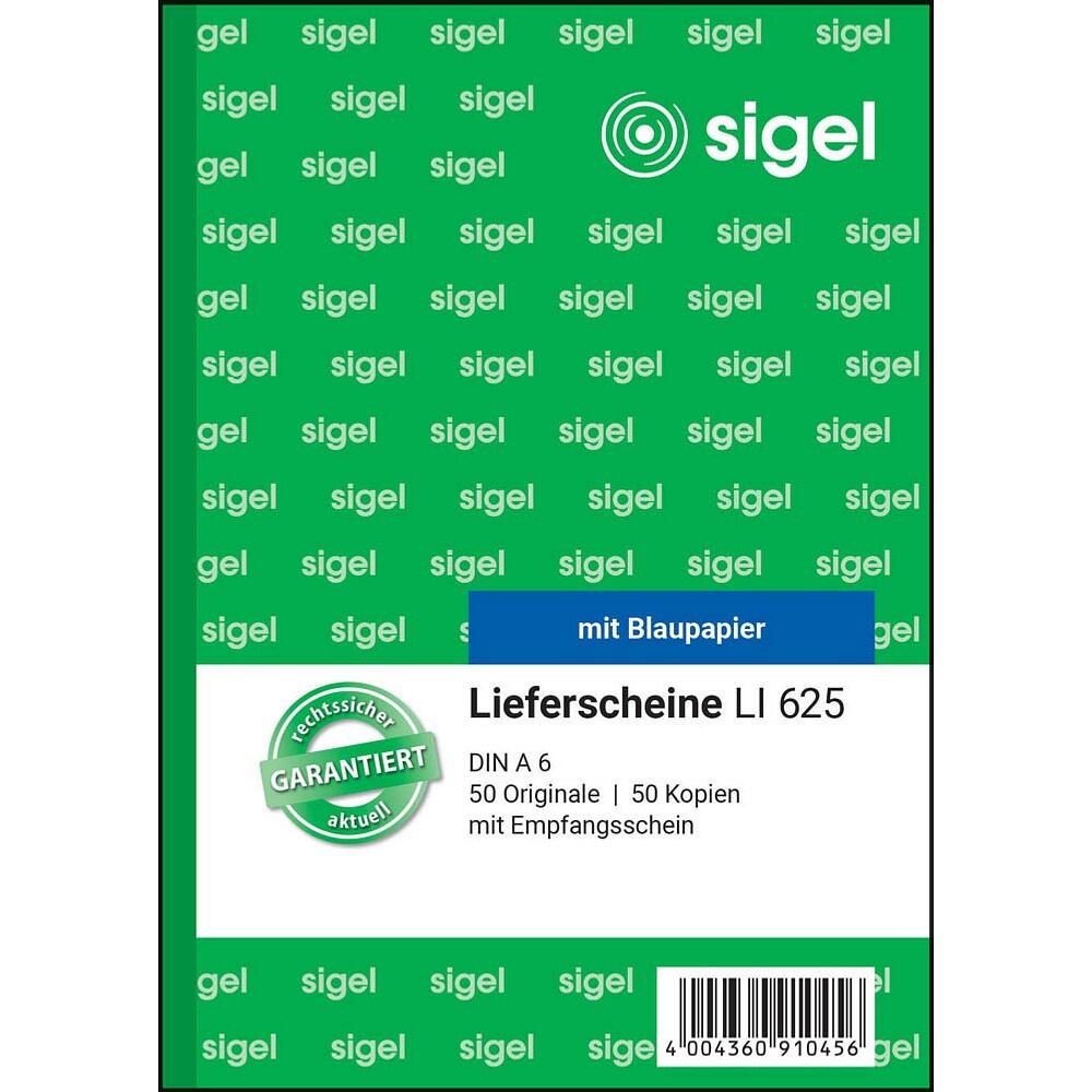 sigel Lieferschein mit Empfangsschein Formularbuch LI625 - 2 x 50 Blatt