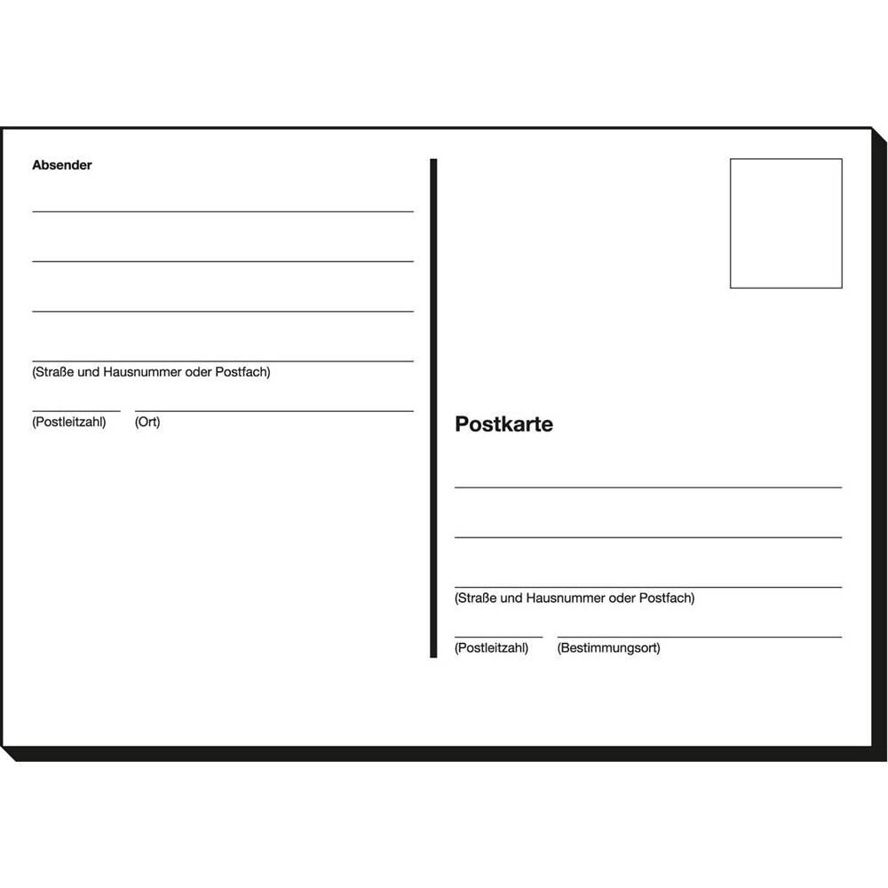 sigel Postkarte Formularbuch DIN A6 quer PH610 - 1 x 10 Blatt