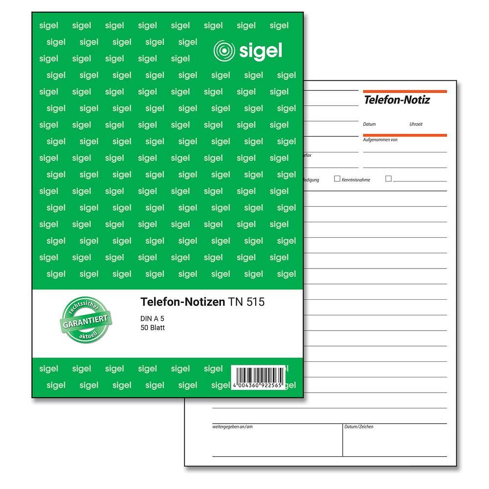 sigel Telefonnotiz Formularbuch TN515 - 1 x 50 Blatt